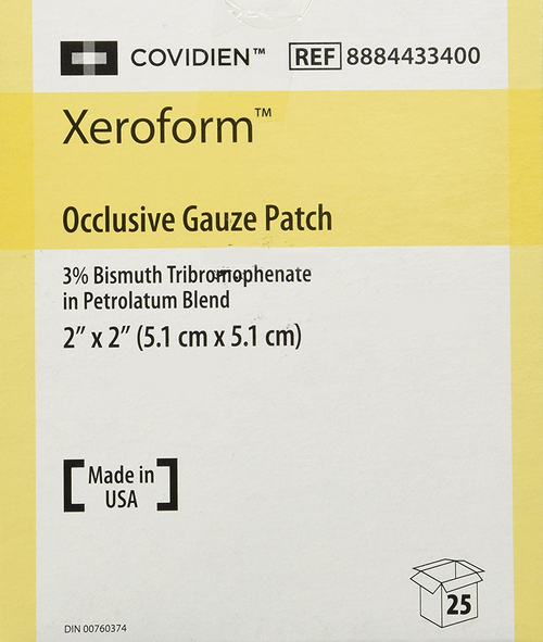 Xeroform Petroleum Gauze 5cm x 5cm, Each (Sold as each, can be purchased as Box/25)