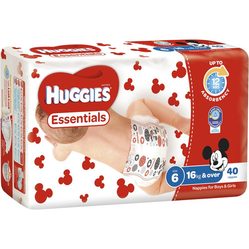 Huggies Essential Junior,16kg+, Size6, Pack/40