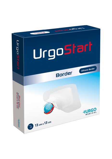 UrgoStart Border Absorbent Dressing (Border) 13cm x 13cm, Each (Sold as an each, can be purchased as Box/10)\r\n