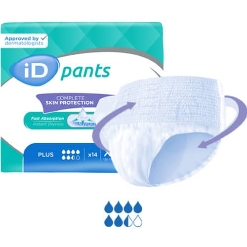 ID Pants Classic Plus Large, Ctn/84 (6 packs of 14)