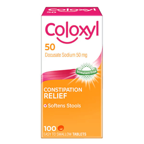 Coloxyl Constipation Relief, 50mg, Box/100