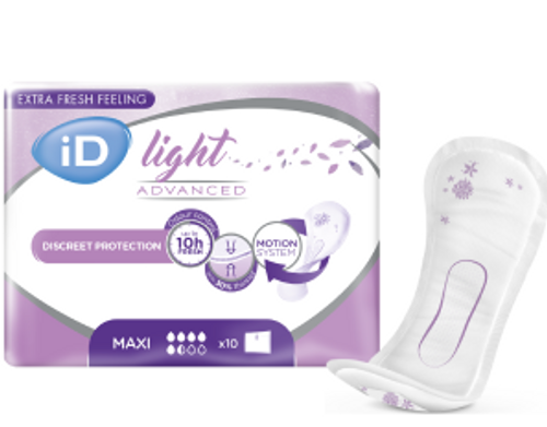 Id Light Small Shaped Pad Maxi, Pack/10