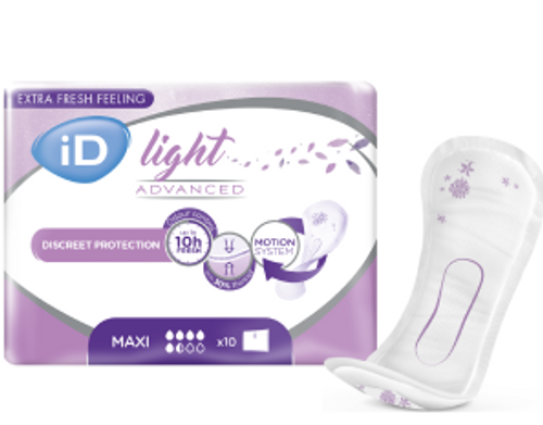 ID Light Small Shaped Pad Maxi, Pack/10