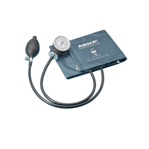 Sphygmomanometer ABN Aneroid Economy Model - 300mmHg Monometer with no pin stop. COmplete with heavy duty 2 tube inflation bladder, bulb and valve, Each