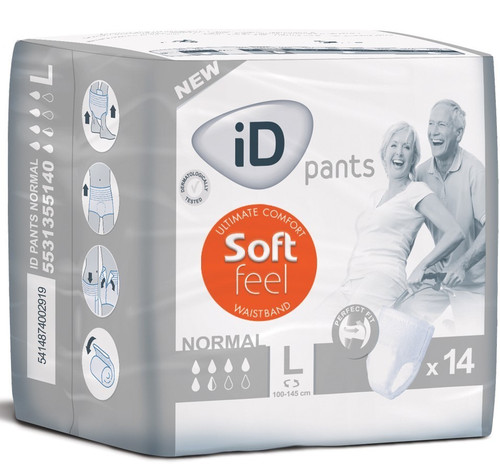ID Pants Soft Feel Normal L Ctn/112 (8 packs of 14)