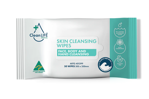 Skin Cleansing Wipes Soft Pack, Pack/50 (Sold as a pack can be purchased as Carton/18 packs)