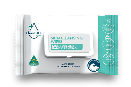 Skin Cleansing Wipes Soft Pack, Pack/100 (Sold as a pack can be purchased as Carton/12 packs)