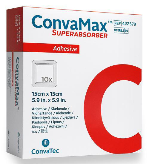 ConvaMax™ Super Absorber Adhesive Dressing 15cm x 15cm