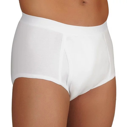 Caretex Brief Mens Bladder Incontinence Underwear, 3XL(119cm-125cm), Light 100-150mls, White, Each (Old Code ALMEN3XLW)