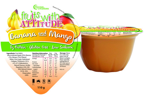 Flavour Creations Fruit With Attitude Banana & Mango Ctn 12 X 110G
