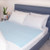 NIGHT N DAY absorbent Bed Pad, waterproof backing w/ tuck-in flaps | King (180x90cm) | 3000mL Capacity, Light Blue