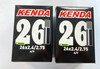 2x Kenda 26 x 2.4 - 2.7 MTB Inner Tube Schrader Valve