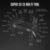 Lezyne Super SV23 Multi Tool Set Ideal For Tubeless In Silver