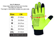 HUDS Water Resistant Cycling Winter Gloves In Fluro Yellow HUDS Water Resistant Cycling Winter Gloves In Fluro Yellow