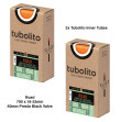 2x Tubolito S-Tubo 700C Road 700 x 18-32mm Presta Black Valve Inner Tubes 2x Tubolito S-Tubo 700C Road 700 x 18-32mm Presta Black Valve Inner Tubes