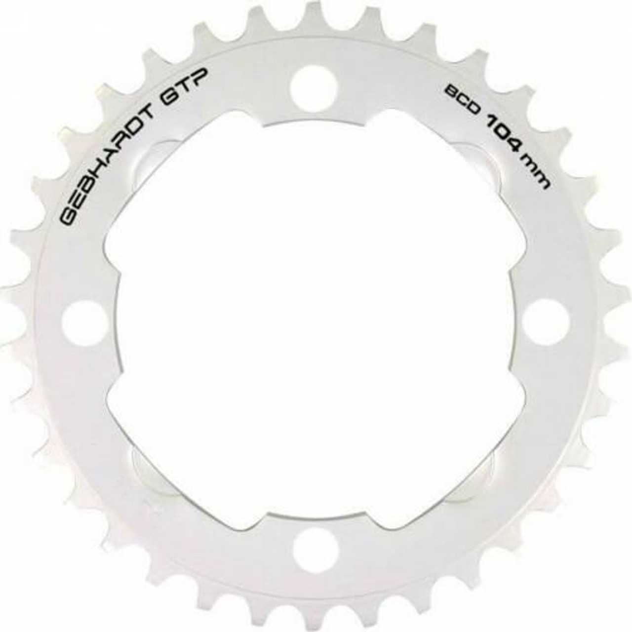 Gebhardt Classic Single Speed Chainring | 104BCD | Silver | 4-Arm | All Sizes