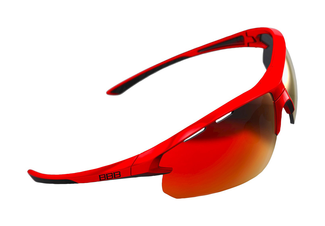 BBB Impulse BSG-52 Sunglasses Red / Black Tips / Red Lens RRP £64.99