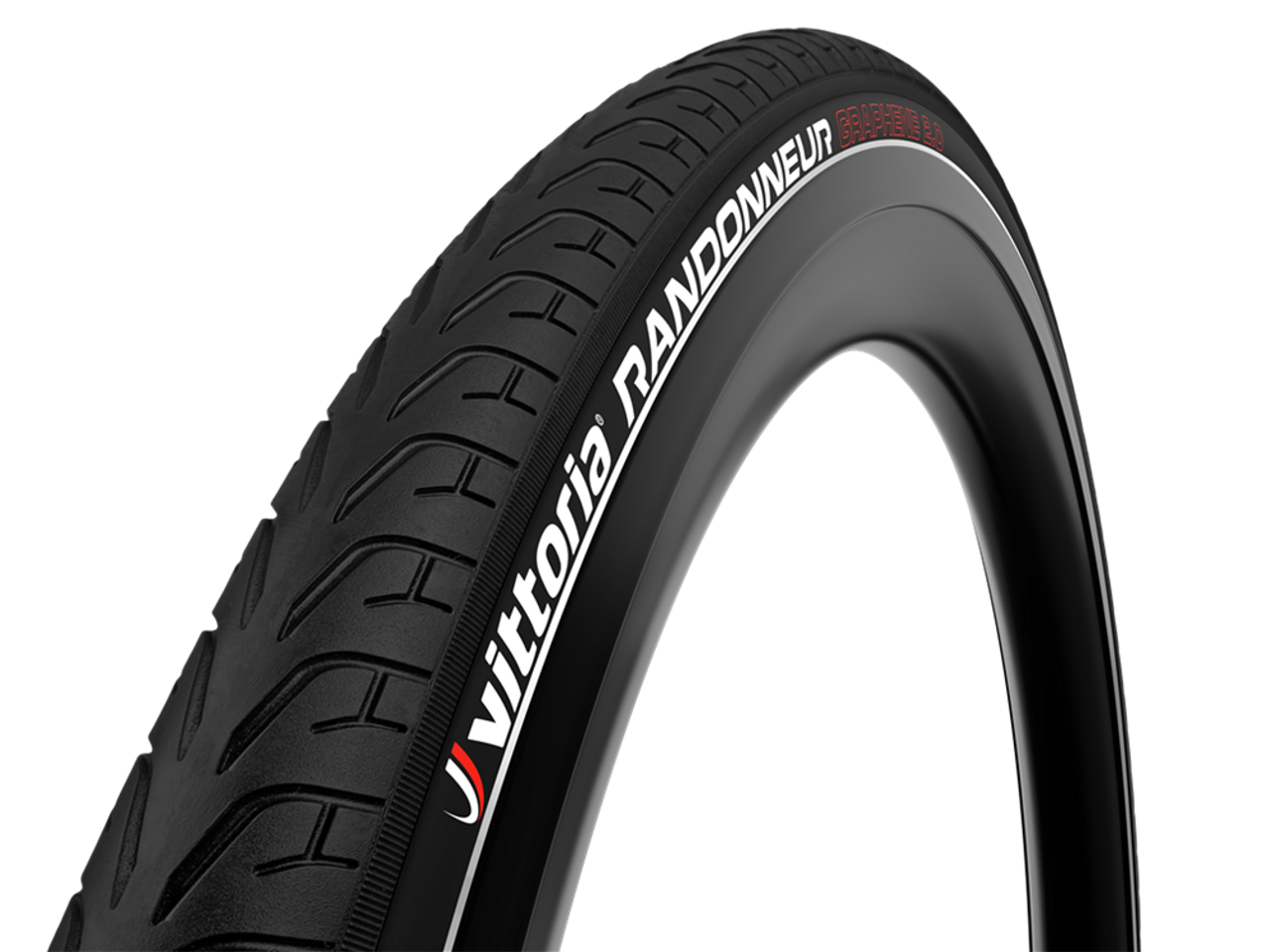 Vittoria Randonneur Rigid Tyre Urban/Trekking All Sizes In Black/Reflective