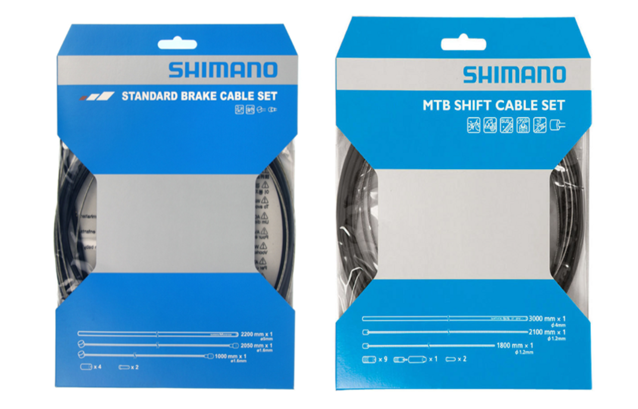 Shimano MTB Inner And Outer Shift Gear and Brake Cableset In Black