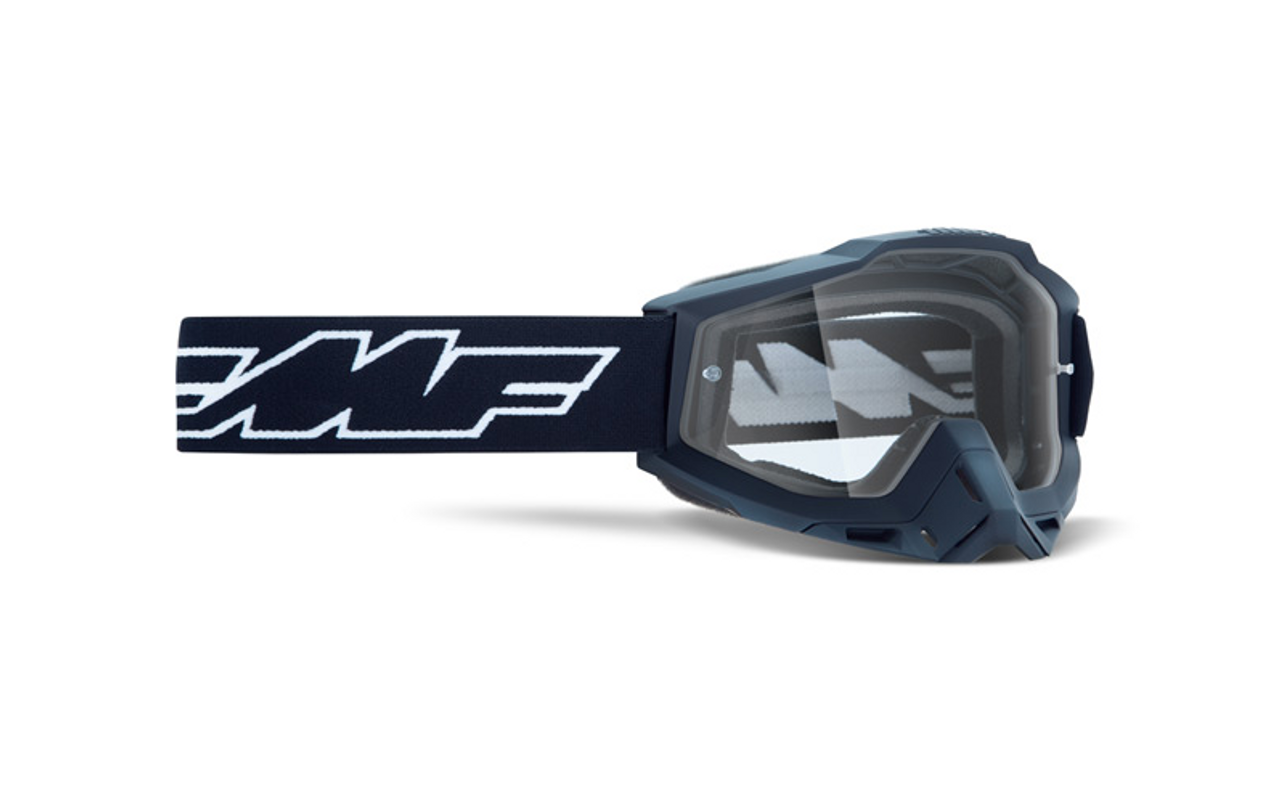 FMF POWERBOMB Youth Rocket Goggles In Black With Clear Lens