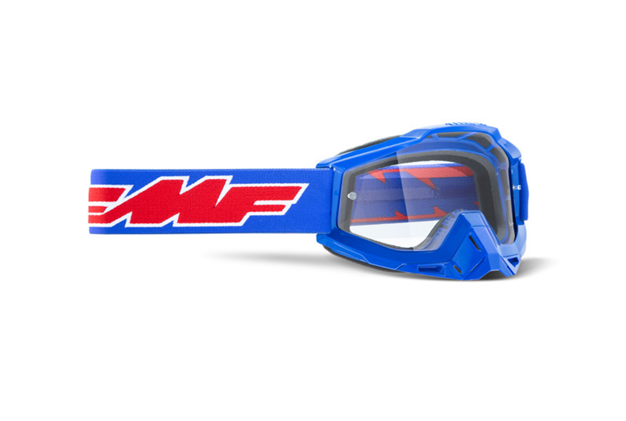 FMF POWERBOMB Youth Rocket Goggles In Blue With Clear Lens