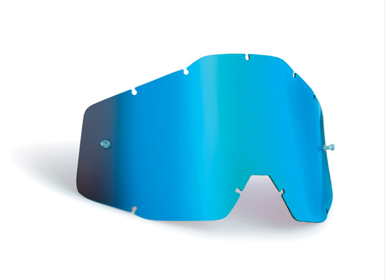 FMF POWERBOMB/POWERCORE Youth Replacement Lens With Anti-Fog Blue Mirror/Blue Lens