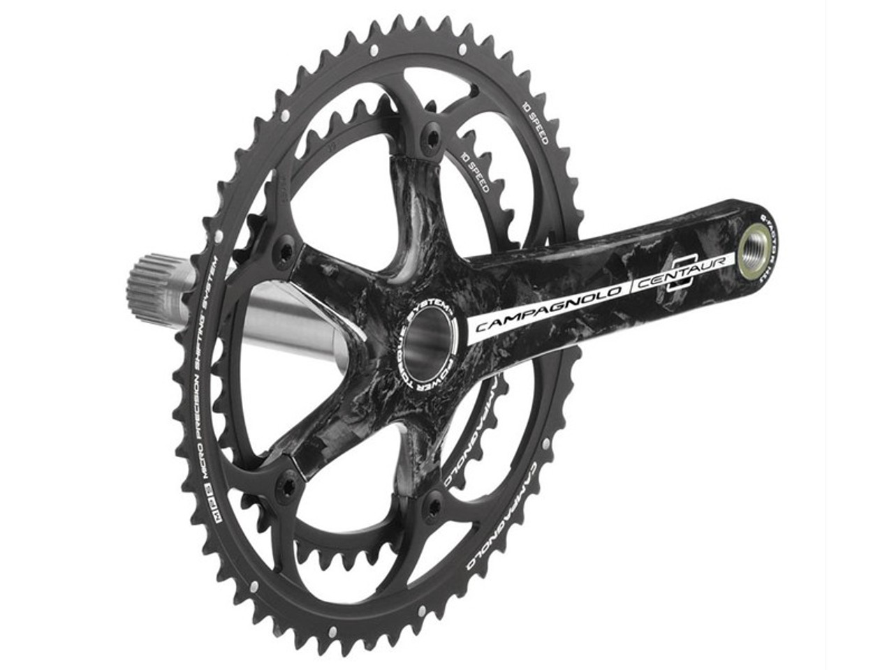 Campagnolo FC11-CE Centaur 10 Speed Power Torque Carbon Chainset In Black