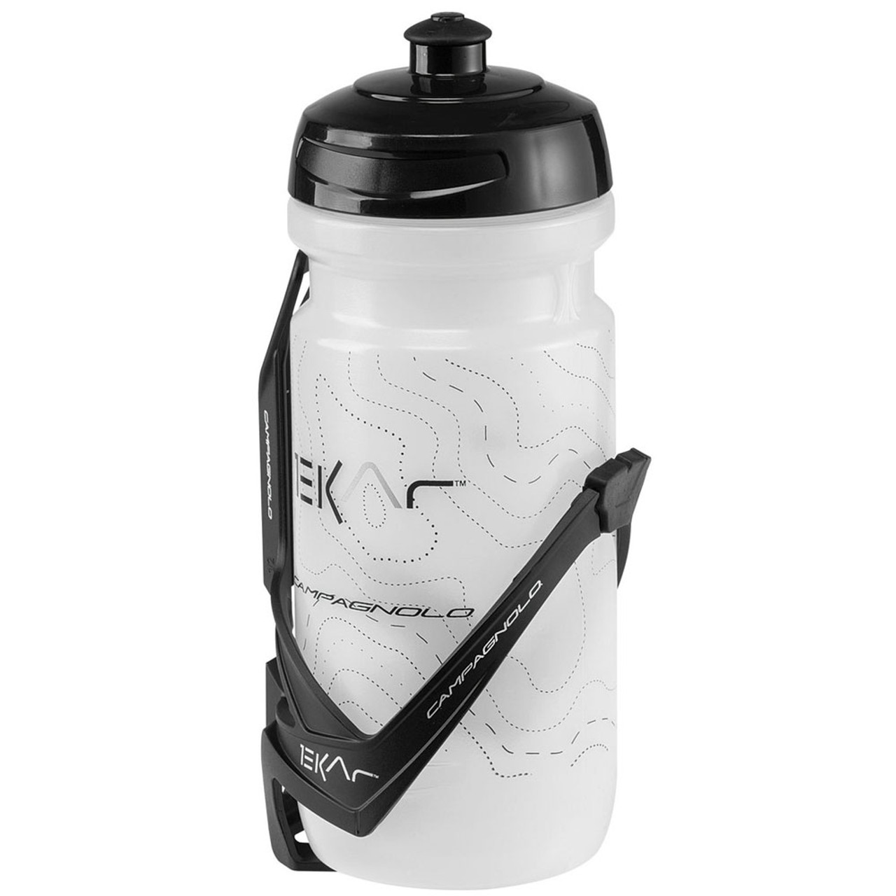 Campagnolo Ekar Gravel Bottle Cage Set In Black With Ekar 600ml Water Bottle