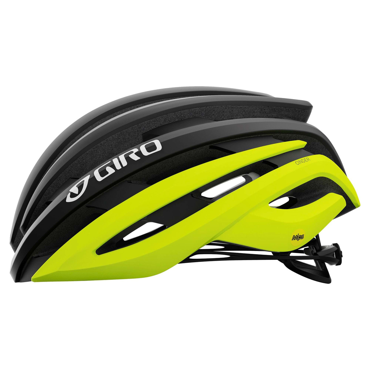 Giro Cinder MIPS Road Helmet in Matte Black Fade/Yellow