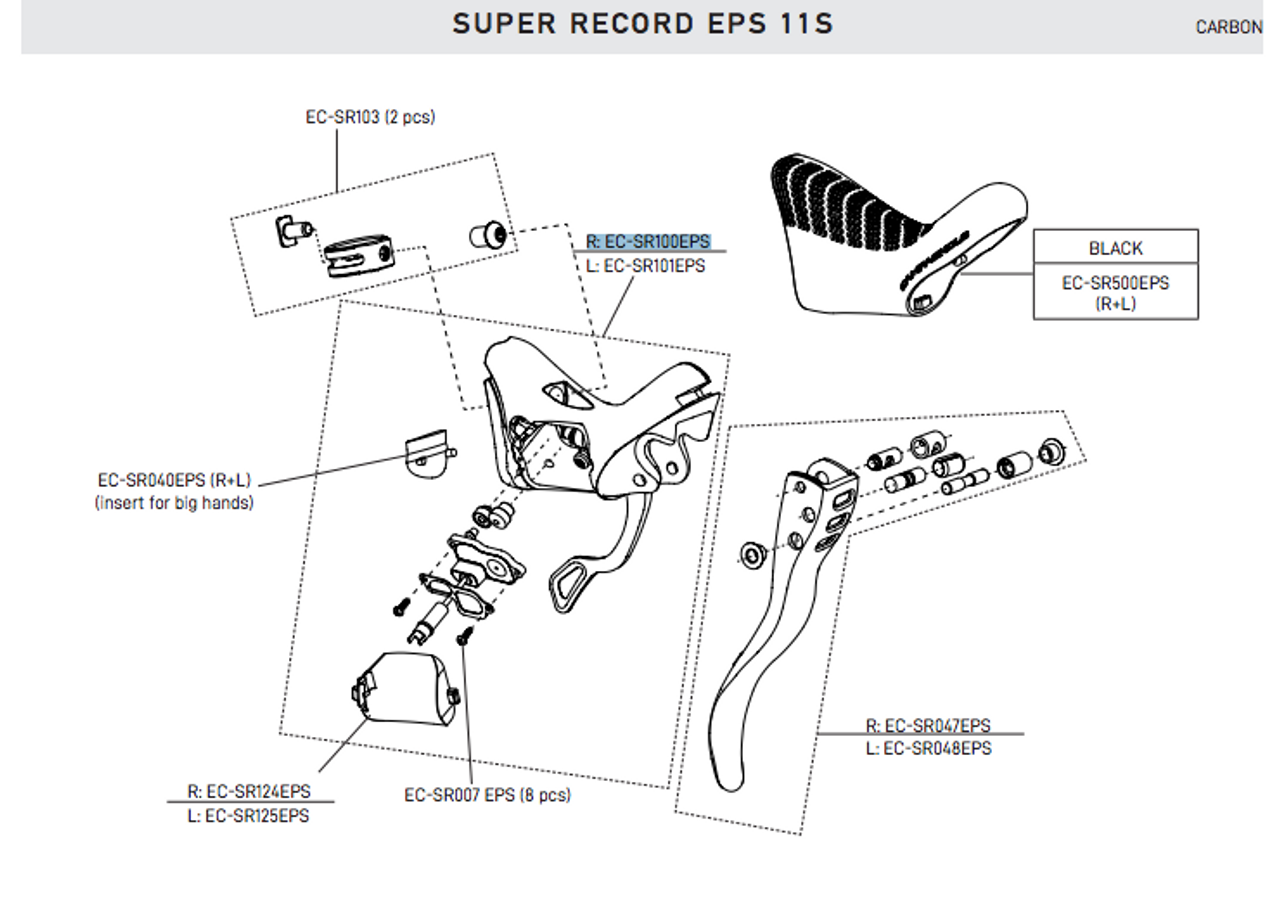 Campagnolo Record EPS 11 Speed Right Hand Shifter Body EC-RE100EPS