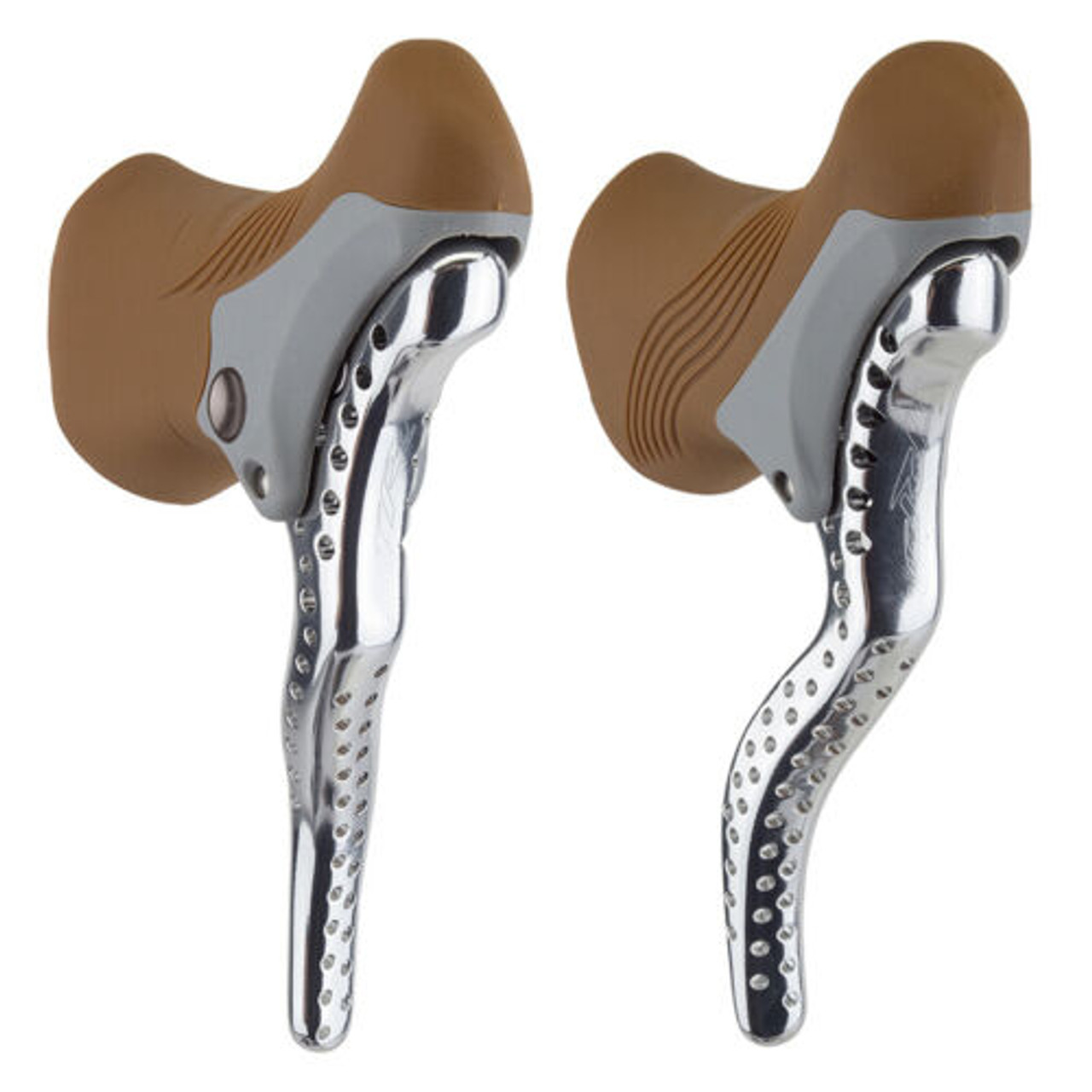 TRP RRL SR TT Brake Levers Pair For Drop Bars 23.8-24.2mm In Drilled Silver/Brown