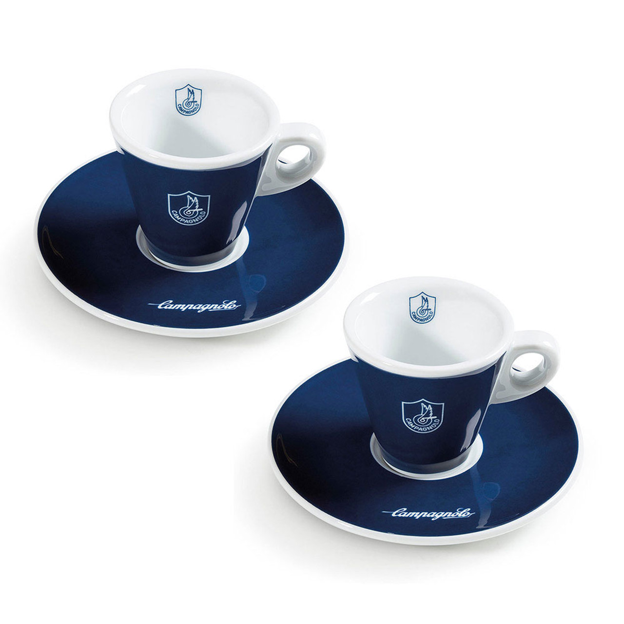 Campagnolo Boxed Espresso Logo Cups With Saucers x2 Ideal Gift