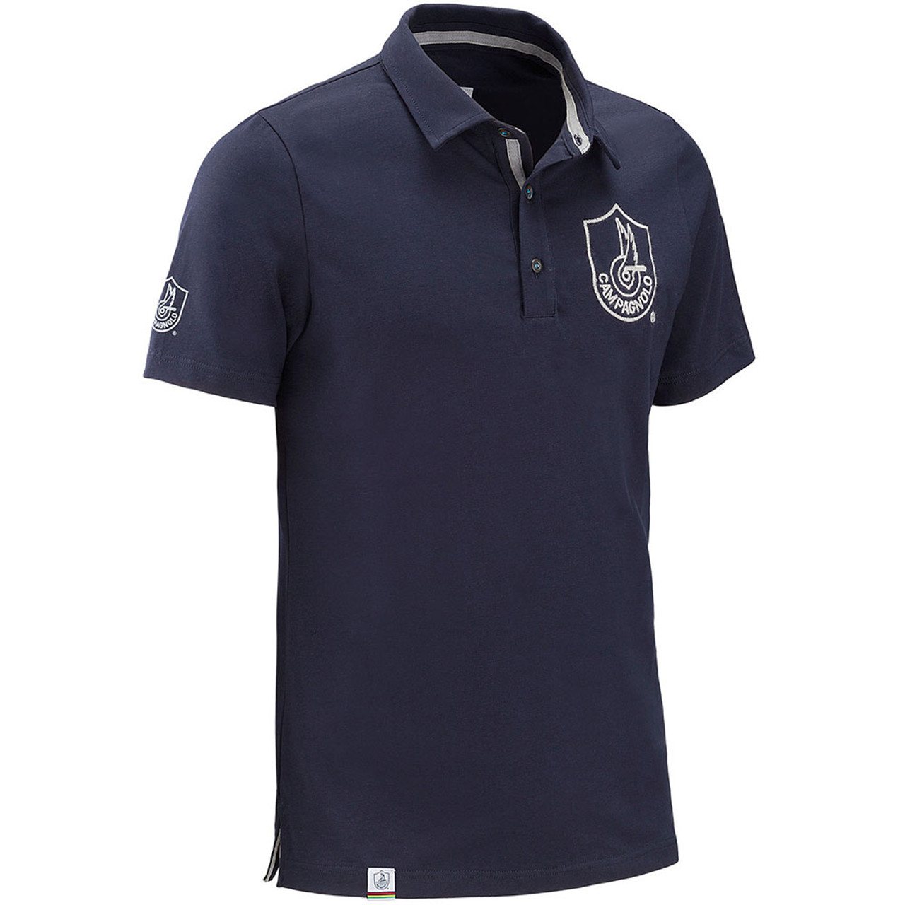 Campagnolo Classic Shield Logo Polo Shirt In Blue
