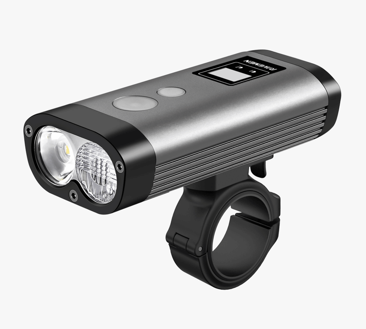 Ravemen PR1400 USB Rechargeable DuaLens Front Light with Remote in Grey/Black RRP £110