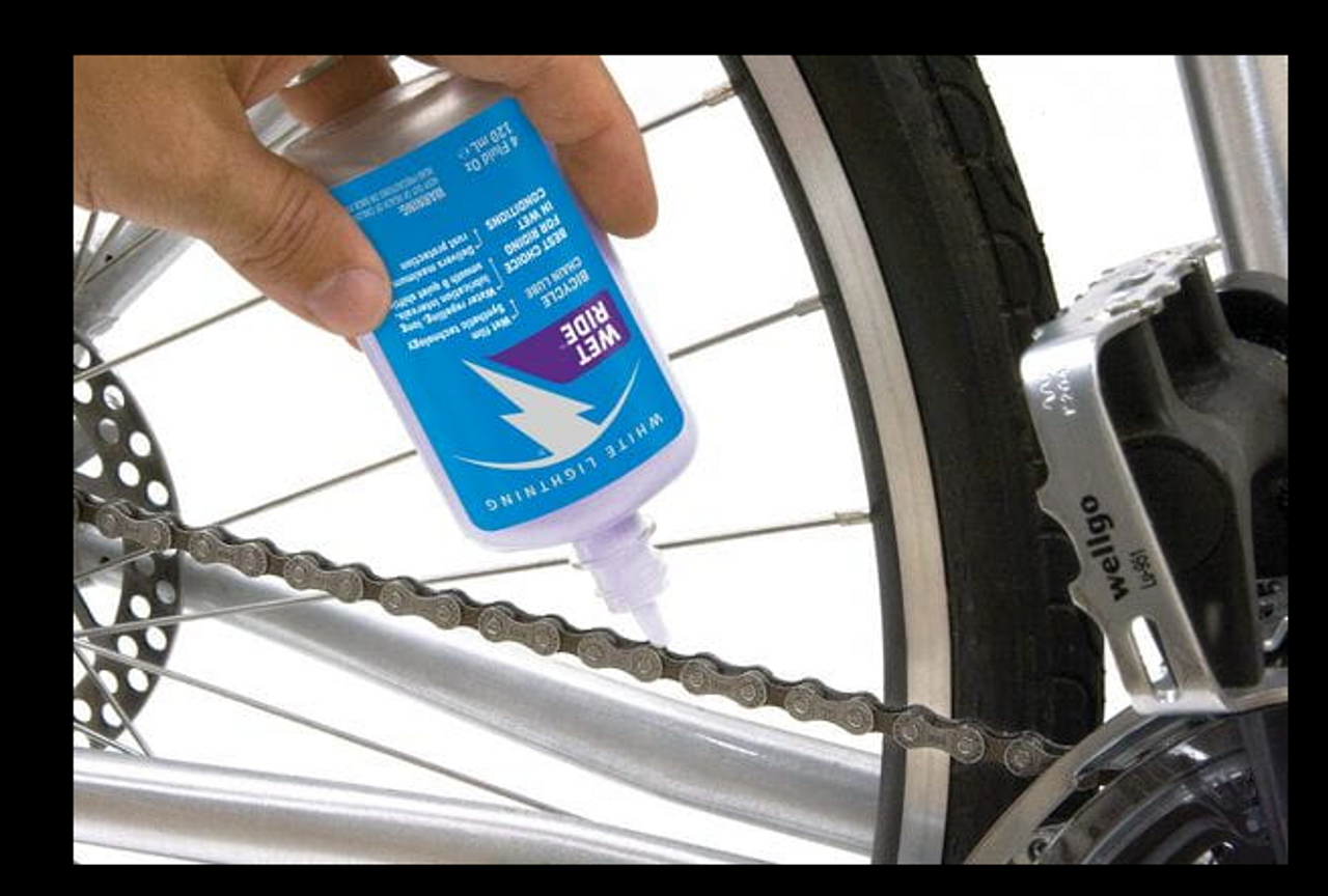 White Lightning Wet Ride Bicycle Chain Lube All Sizes