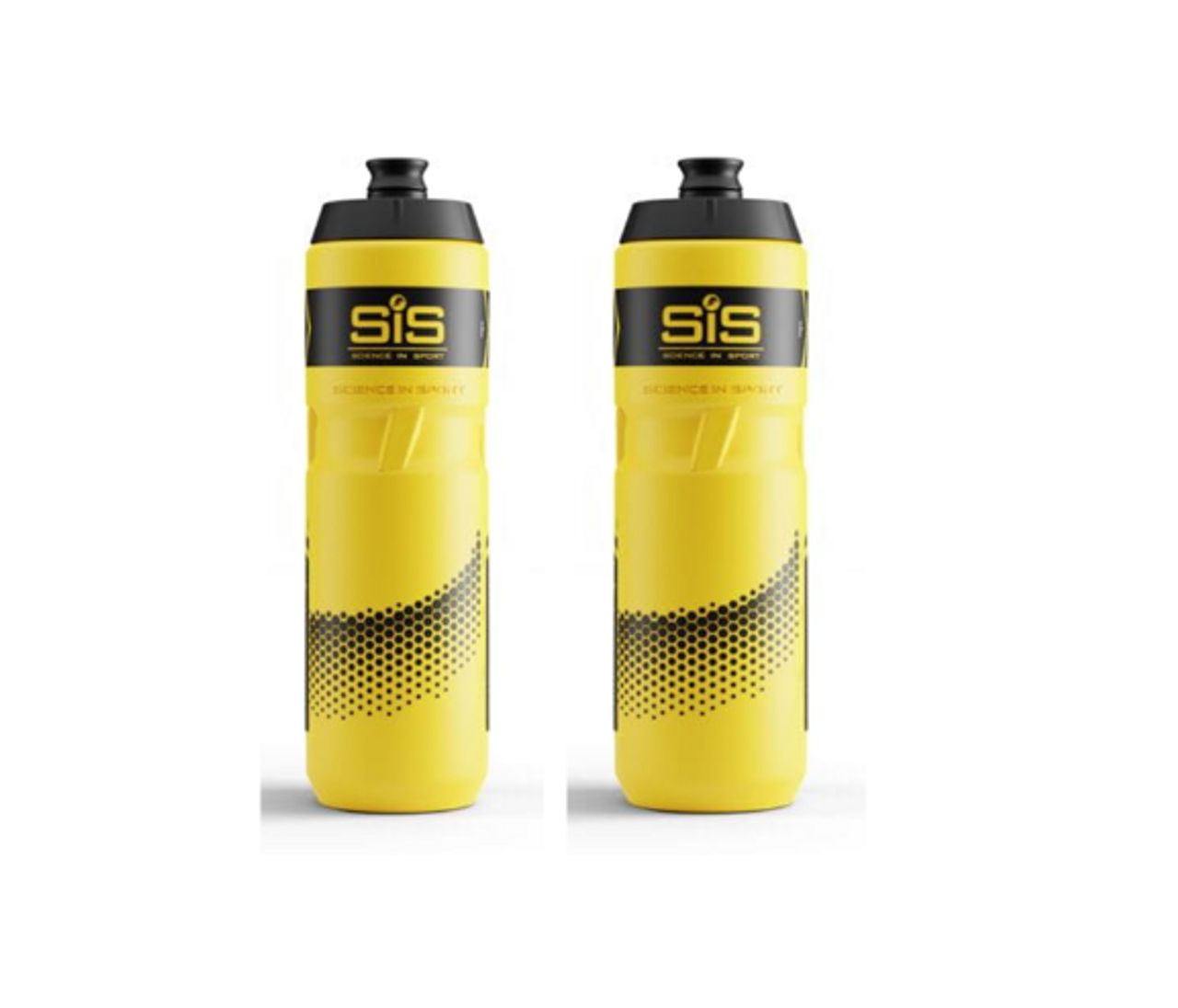 2x Science In Sport SIS Drink Bottles 800ml - Yellow