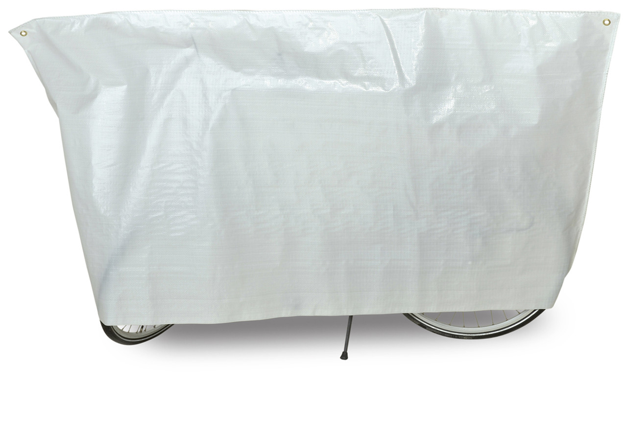 VK Classic Waterproof Single Bicycle Cover Inc. 5m Cord | White