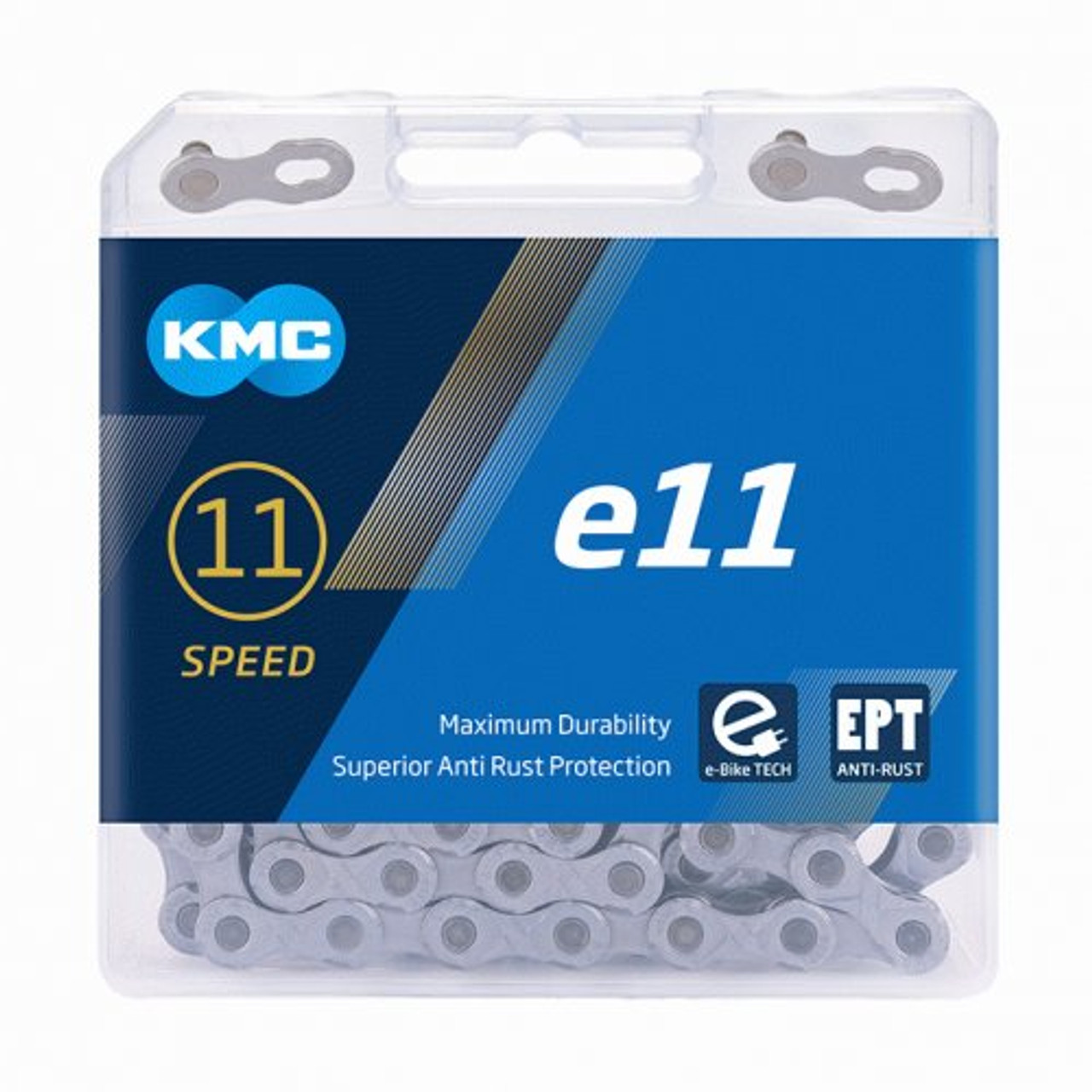 KMC E11 EPT 11 Speed E-Bike Bicycle Chain 118 Link In Silver