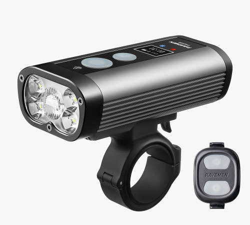 Ravemen PR2400 USB Rechargeable DuaLens Front Light with Remote in Grey/Black RRP £199.99 Ravemen PR2400 USB Rechargeable DuaLens Front Light with Remote in Grey/Black RRP £199.99