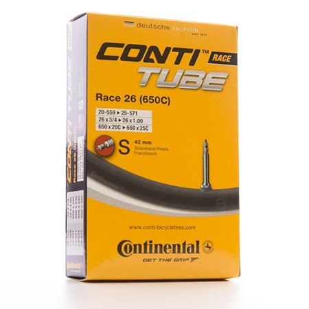 Continental Race 26 (650c) 650 x 18/25 - 26 x 3/4- 26 x 1.0 Presta 42mm Valve Continental Race 26 (650c) 650 x 18/25 - 26 x 3/4- 26 x 1.0 Presta 42mm Valve
