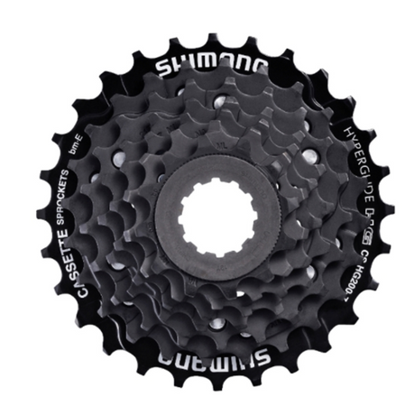 Shimano HG200 7 Speed Cassette - Ratio 12-28T In Black Shimano HG200 7 Speed Cassette - Ratio 12-28T In Black
