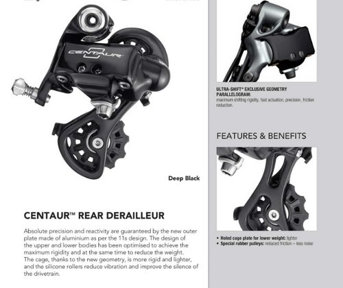 Campagnolo Centaur 2012 10 speed Rear Derailleur With Short Cage In Black RD12-CEX Campagnolo Centaur 2012 10 speed Rear Derailleur With Short Cage In Black RD12-CEX
