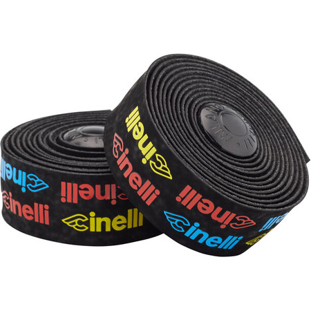 Cinelli Logo Velvet Blue/Red/Yellow Handlebar Tape Cinelli Logo Velvet Blue/Red/Yellow Handlebar Tape