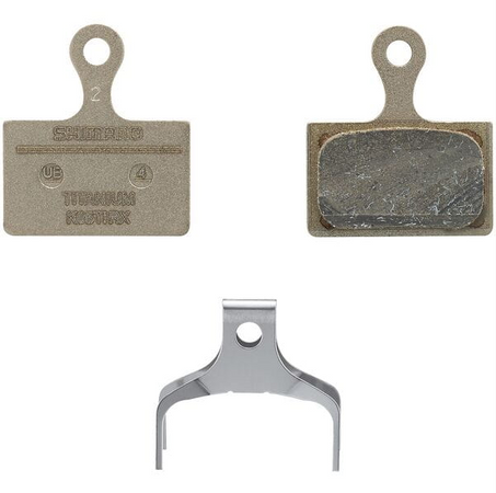 Shimano K05TI-RX Resin Titanium Backed Disc Brake Pads For Dura-Ace, SLX, Ultegra, XTR, 105, Tiagra, GRX Shimano K05TI-RX Resin Titanium Backed Disc Brake Pads For Dura-Ace, SLX, Ultegra, XTR, 105, Tiagra, GRX