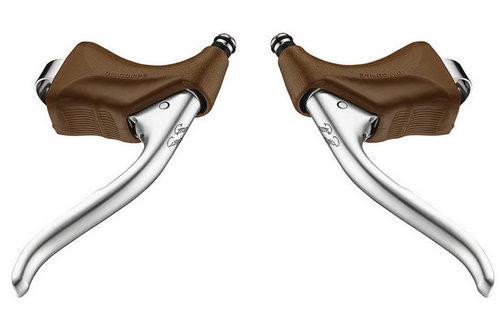 Dia-Compe Gran Compe GC202 Drop Bar Brake Levers In Silver/Brown Dia-Compe Gran Compe GC202 Drop Bar Brake Levers In Silver/Brown