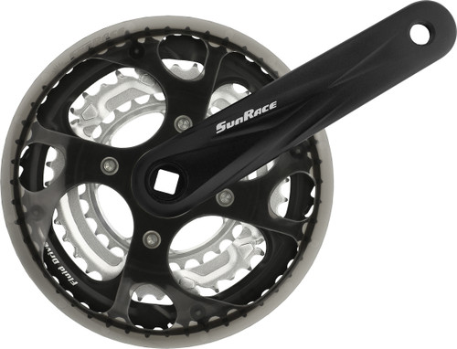 SunRace FCM300 7/8 Speed Triple Bicycle Chainset 48/38/28T 170mm SunRace FCM300 7/8 Speed Triple Bicycle Chainset 48/38/28T 170mm