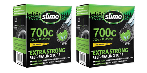 2x Slime Smart Self-Sealing Bicycle Road Inner Tube | 700 x 19-25c | 48mm Presta Valve 2x Slime Smart Self-Sealing Bicycle Road Inner Tube | 700 x 19-25c | 48mm Presta Valve
