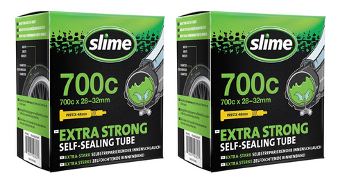 2x Slime Smart Self-Sealing Bicycle Road Inner Tube | 700 x 28-32c | 48mm Presta Valve 2x Slime Smart Self-Sealing Bicycle Road Inner Tube | 700 x 28-32c | 48mm Presta Valve