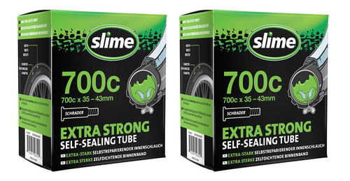 2x Slime Smart Self-Sealing Bicycle Road Inner Tube | 700 x 35-43c | Schrader Valve 2x Slime Smart Self-Sealing Bicycle Road Inner Tube | 700 x 35-43c | Schrader Valve