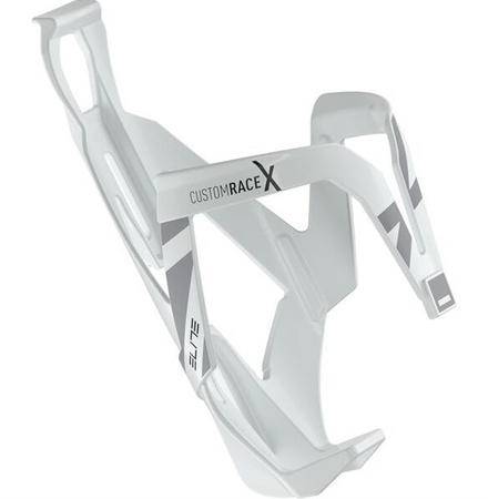 Elite Custom Race X Resin Water Bottle Cage In White /Grey